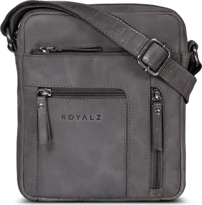 Produktbild von ROYALZ 'Dallas' Kleine Umhängetasche Herren Leder - Männer Schultertasche Echtleder im Vintage Look - Mini Ledertasche ideal für Alltag und Freizeit