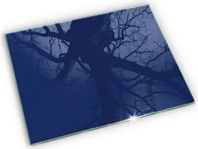 Produktbild von Glas Grabkerzen Untersetzer Motiv Gummifüße - 52x40 cm - Blaue Farbe