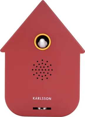 Produktbild von Karlsson - Ornament Sound Box Modern Cuckoo - Rot - 12x7.5x11.5cm