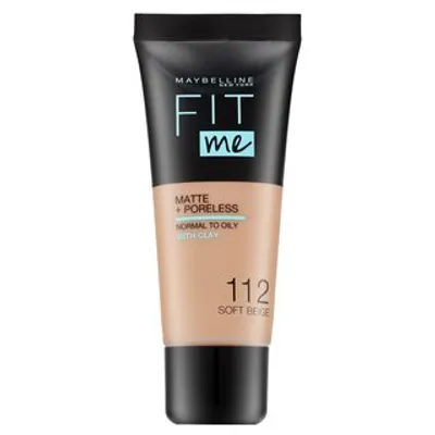 Image de Maybelline Fit Me  Foundation Matte + Poreless 112 Soft Beige maquillage liquide matifiant 30 ml
