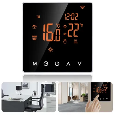 Produktbild von Tuya Digital WiFi Thermostat Smart Raumthermostat, LCD Touchscreen, NTC Sensor, 3A Warmwasser-Fußbodenheizung