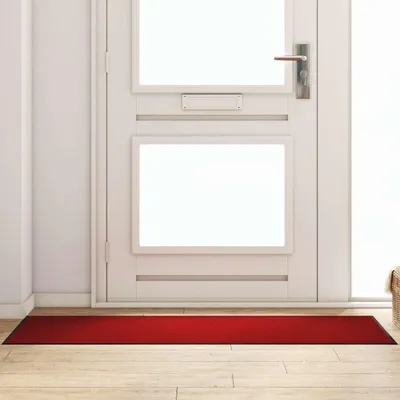 Obrázok produktu pre Podlahová rohož, červená a čierna, 60 x 180 cm, 100% polyamid