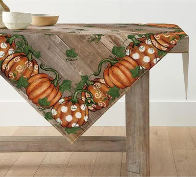 Obrázek produktu pro Artoid Fashion Planks Dýně Podzimní ubrus 120x120 cm Hnědý