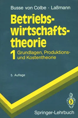 Produktbild von Betriebswirtschaftstheorie