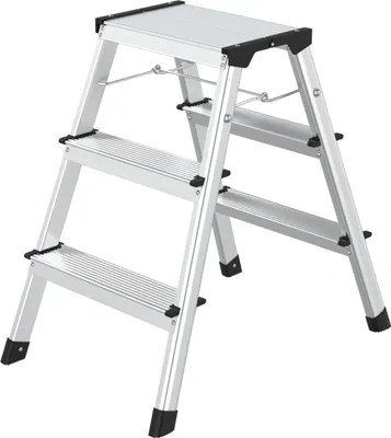 Produktbild von flexilife  Aluminium Trittleiter bis 150 kg belastbar, Höhe: ca. 60 cm
