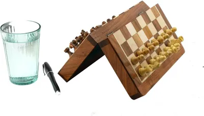 Produktbild von Schach Set Reise Magnetisch 10'' Schachfiguren 1.75'' Handdien Akazienholz
