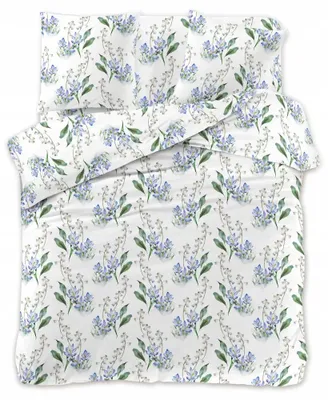 Image de Coton World Parure de lit microfibre fleurs 160x200 cm