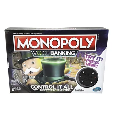 Produktbild von Monopol Brettspiel mit Voice Banking Funktion für 2-4 Spieler, Englische Version