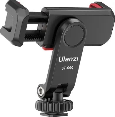 Produktbild von Ulanzi ST-06S Multifunktionaler Telefonhalter Klemme Telefon Stativhalterung 360¡ã drehbar mit zwei Kaltschuhhalterungen fuer Smartphone Vlog Selfie Live Streaming Videoaufnahme