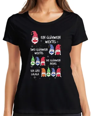 Obrázok produktu pre Gnóm Gnóm Elf Funny - vianočný darček Vianočné dámske tričko, čierne, 3XL