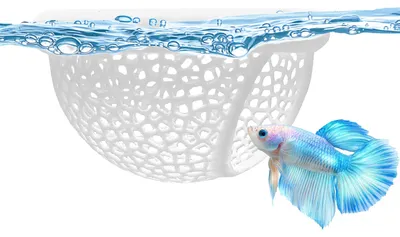 Schwimmende Betta-Höhle, 3D-gedruckter Futterring, weiß, für kleine Fische