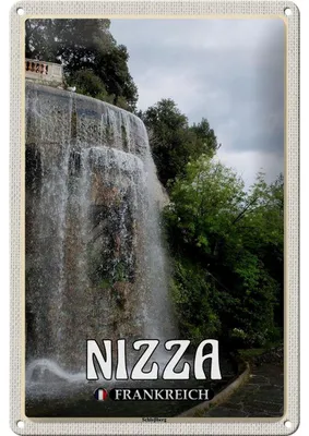 Produktbild von Blechschild Reise 20x30cm Nizza Frankreich Schloßberg