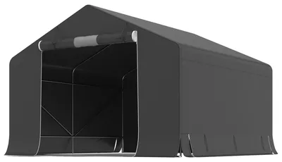 Immagine prodotto di Tettoia per garage, impermeabile, porta avvolgibile, grigio scuro