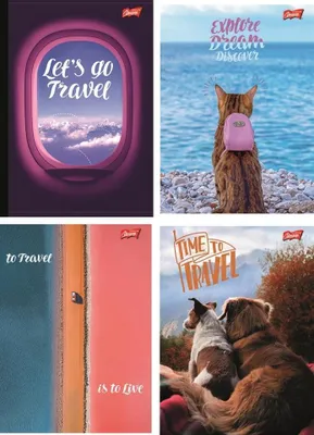 Productafbeelding van A5 notitieboekje/60 pagina's, gestreepte lijnen, "Travel" serie (10 stuks) - UNIPAP