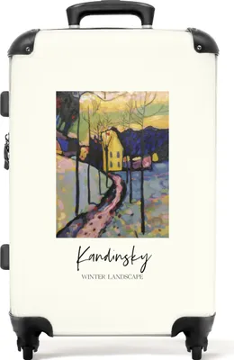 Produktbild von NoBoringSuitcases.com® Großer Koffer - Kunst - Kandinsky - Landschaft - Farben - Kombinationsschloss TSA - Hartschalen Trolley 4 Rollen - 72 liter - Reisekoffer - 66 cmKoffer Mittelgroß 67x43x25 cm, 72L,