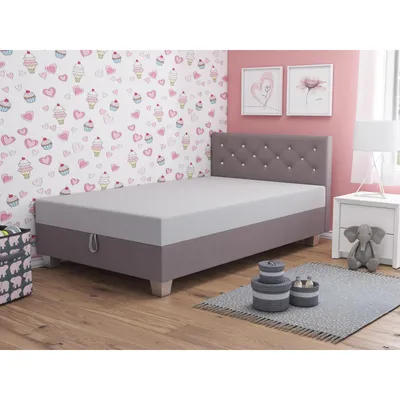 Obrázek produktu pro Jednolůžková postel 120x195 FREDERIKA 1 - pudrově růžová