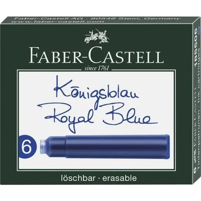 Produktbild von Faber-Castell 6 Tintenpatronen Standard königsblau, Blau, Mehrfarbig, Polypropylen (PP), 6 Stück(e), Box, Deutschland