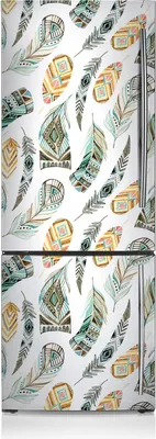 Produktbild von Kühlschrankmagne Kühlschrank Magnetfolie Dekoration 60x205 cm - Ethnisches Muster