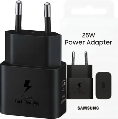 Obrázok produktu pre Rýchlonabíjačka Samsung, USB-C, 25 W bez dátového kábla, čierna