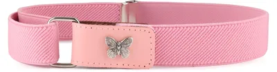 Produktbild von Ladeheid Mädchen Gürtel Elastik-Gürtel 1-6 Jahre 34-65 cm P15G (Rosa/Schmetterling)