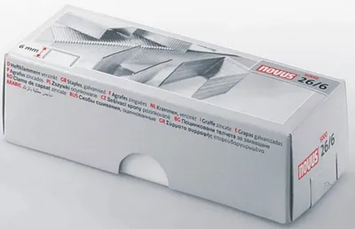 Produktbild von Heftklammern 26/6 verzinkt Packung mit 20 Stück