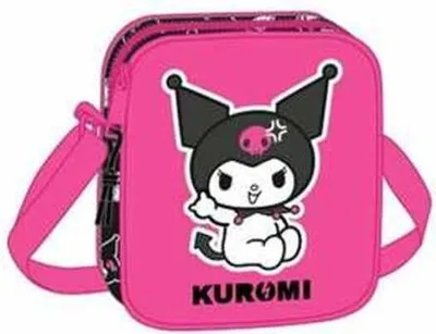 Produktbild von Umhängetasche Kuromi Schwarz Pink 16 x 18 x 4 cm