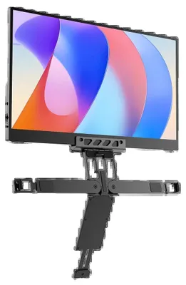 Obrázek produktu pro Stojan na monitor, hliník, rozměry ve složeném stavu 228 × 100 × 26 mm, rozměry v rozloženém stavu 305 × 390 × 26 mm, čistá hmotnost 0,2 kg, kompatibilní s monitory do hmotnosti 1,5 kg