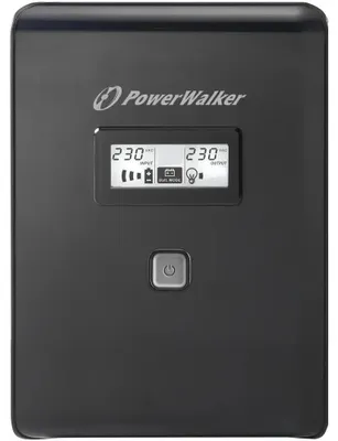 Produktbild von BlueWalker PowerWalker VI 1500 LCD, 1500 VA, 900 W, 160 V, 12V / 9Ah, 4 h, Schwarz