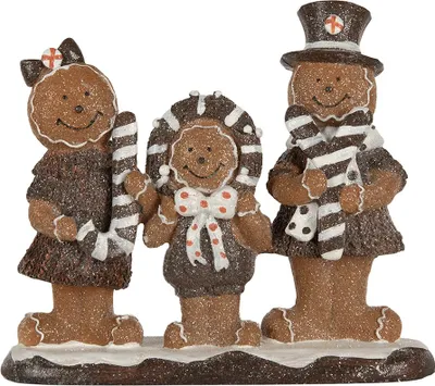 Produktbild von Clayre & Eef Weihnachtsdekoration Pfefferkuchenmann 20x7x17 cm Braun Kunststoff