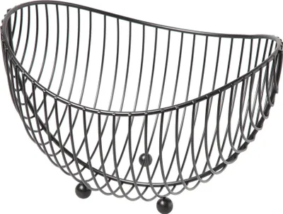 Produktbild von Cosy & Trendy Obstkorb - schwarz - Metall - 25 x 22 x 18 cm