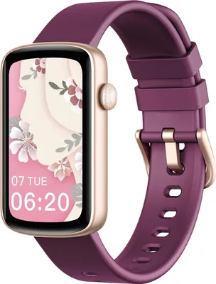 Produktbild von Smartwatch für Damen, Schrittzähler mit Herzfrequenzmesser, SpO2-Messung, Schlafmonitor, wasserdichte IP68-Sportuhr für Android iOS (lila)
