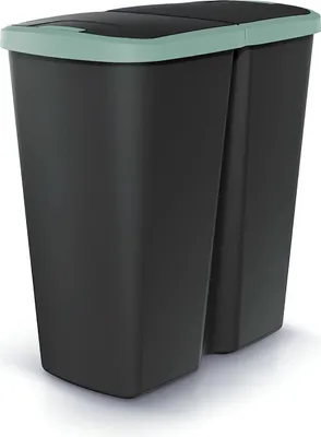 Produktbild von Abfallbehälter COMPACTO DUO schwarz/grün 45 l