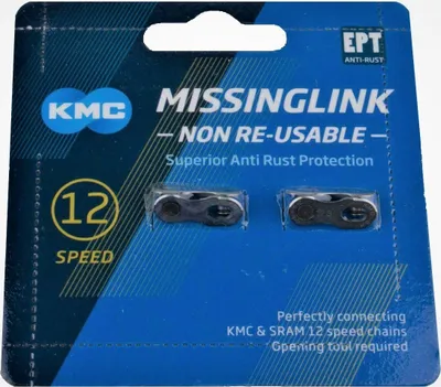 Produktbild von 2x KMC Verschlussglied Missinglink Kettenschloss 12-fach (CL-552 EPT) Silber
