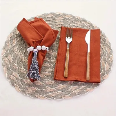 Obrázek produktu pro Sada 6 polyesterových ubrousků, rozměr 40x40 cm, barva oranžová