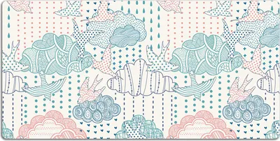 Produktbild von Schreibtischmatte Tischunterlage 120x60 cm Mauspad - Wolken und Punkte