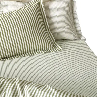 Immagine prodotto di Yard - Lenzuolo con angoli "Hebden", cotone, a righe RV3735 (200 cm x 150 cm) (oliva)