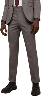 Immagine prodotto di Burton - Pantaloni da abito "Essential" da uomo BW199 (44R) (grigio chiaro)