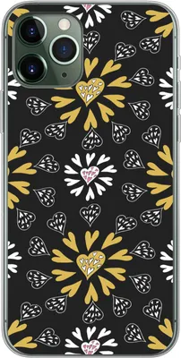 Produktbild von MuchoWow® Handyhülle Schutzhülle Hülle für Telefoonhoesje iPhone 11 Pro Mädchen - Herz - Schnittmuster - Mädchen - Kinder - Kinder Silikon Softcase Handy Hülle - Handy