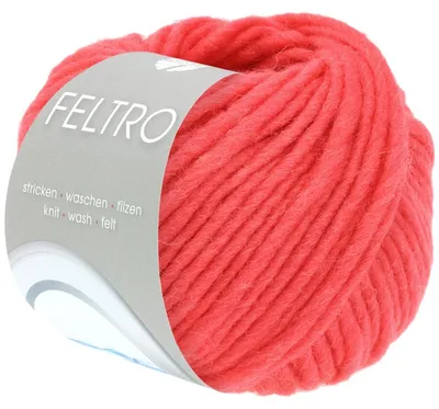 Produktbild von Lana Grossa FELTRO UNI 50 g moderne Filzwolle in 51 Farben 50 m Filzgarn Farbe 113 - Himbeer