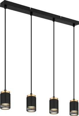 Produktbild von Globo Lighting Hängeleuchte Metall schwarz matt, 4x GU10