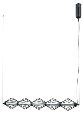 Zdjęcie produktu dla Lampa wisząca LED SEVIL czarna matowa 25W Ciepła biel 1288lm metal wym:120x89x12,5cm IP20 Italux