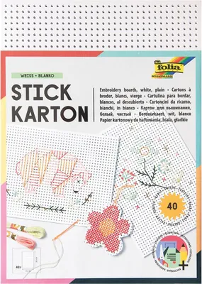 Zdjęcie produktu dla folia Stickkarton, 175 x 245 mm, weiá unbedruckt