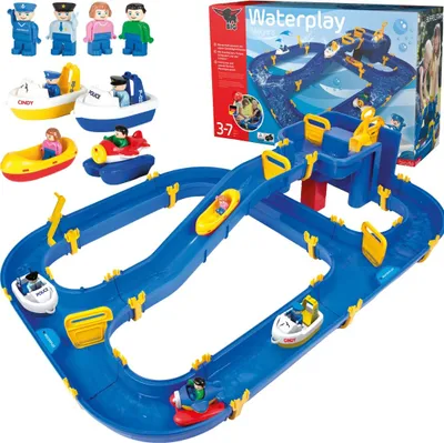 Image de BIG Waterplay Niagara Nouvelle version Set complet Piste d'eau, bleu/jaune