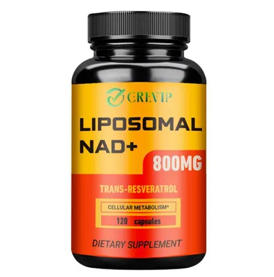 Image de Liposomal NAD+ 800mg - Resvératrol (120 capsules) Complément alimentaire, anti-âge, antioxydant, énergie, métabolisme, système immunitaire