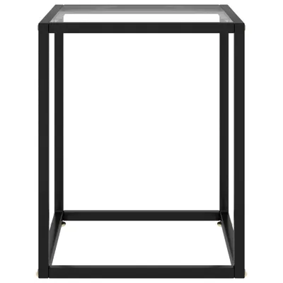 Zdjęcie produktu dla vidaXL Stolik kawowy czarny z hartowanego szkła 40x40x50 cm