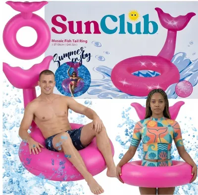 Zdjęcie produktu dla Duże koło dmuchane syrena 106 cm do pływania basen plaża Jilong