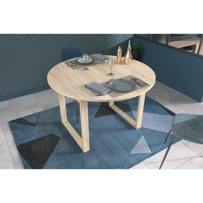 Produktbild von Esstisch, Ausziehbar, Rund, Nachbildung Eiche, 4-6 Personen, 120/155 x 120 x 75 cm, PARISOT