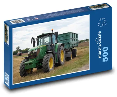 Produktbild von Puzzle 500 Traktor bei der Ernte - martinpuzzle