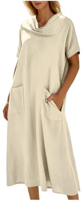 Produktbild von Langes Sommerkleid aus Leinen für Damen