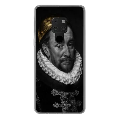 Produktbild von MuchoWow® Handyhülle Schutzhülle Hülle für Huawei P40 Lite Malerei - Gold - Schwarz - Weiß Silikon Softcase Handy Hülle - Handy